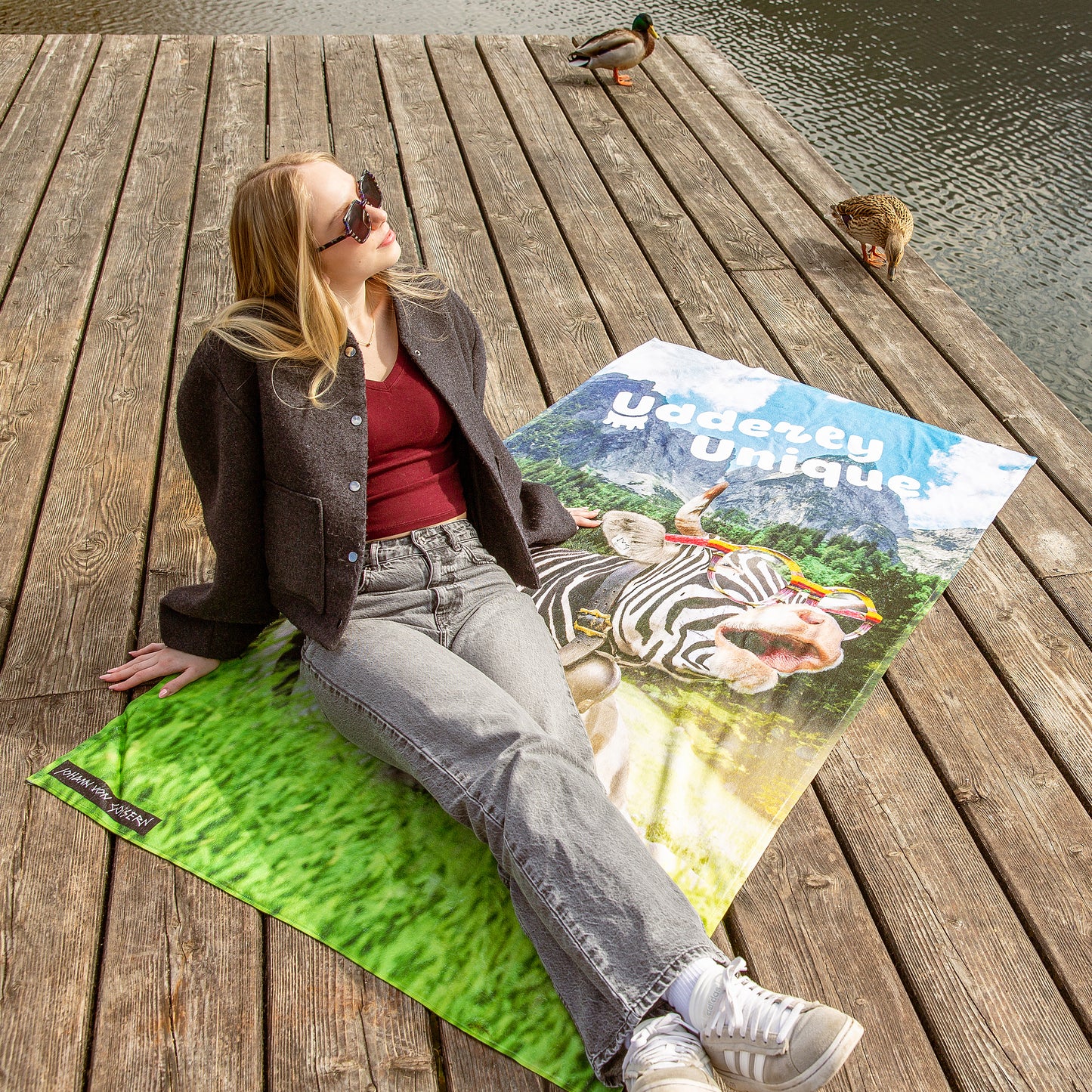 Badetuch - Kuh "Udderly Unique"