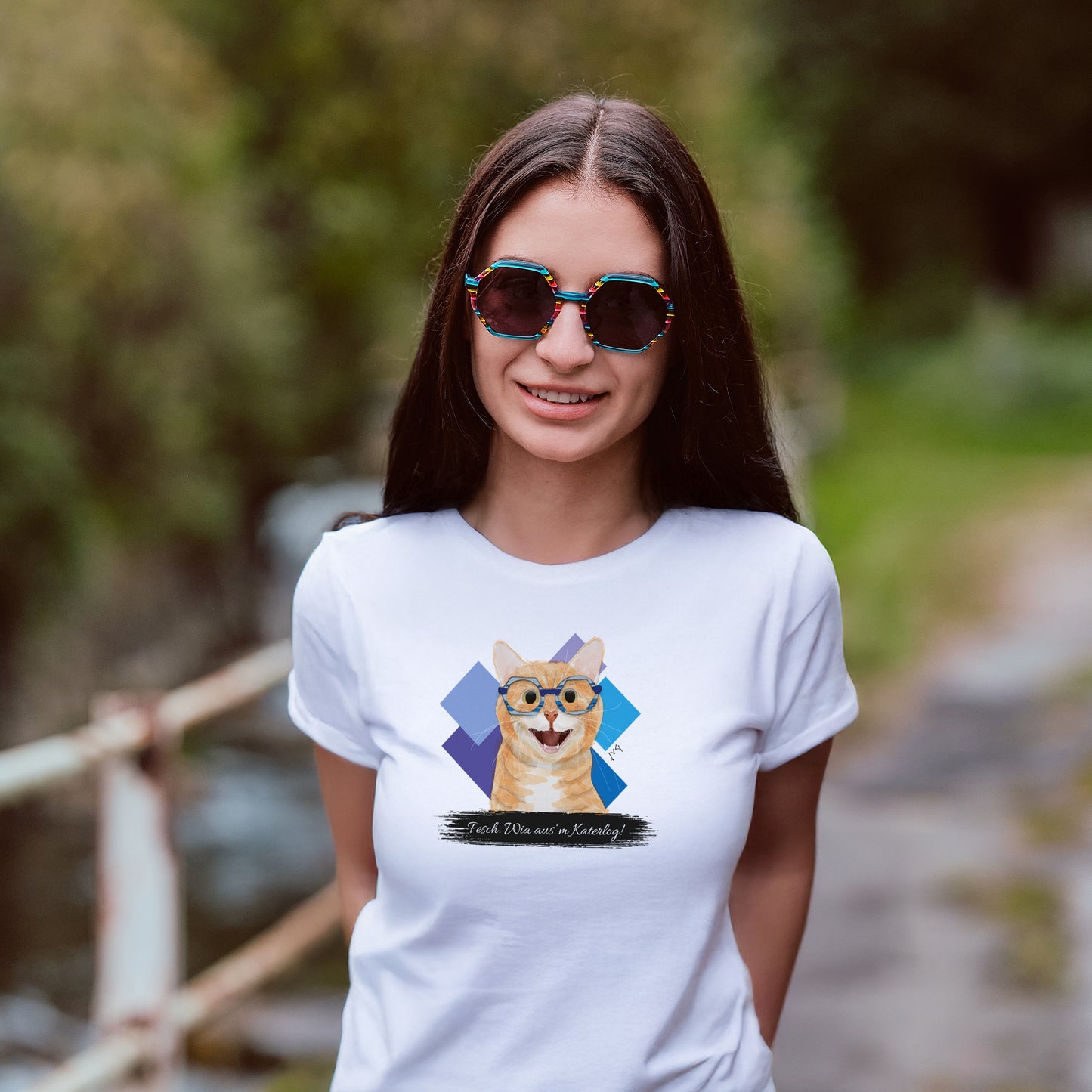 JvG T-Shirt Kater "Fesch. Wia aus´m Katerlog!"