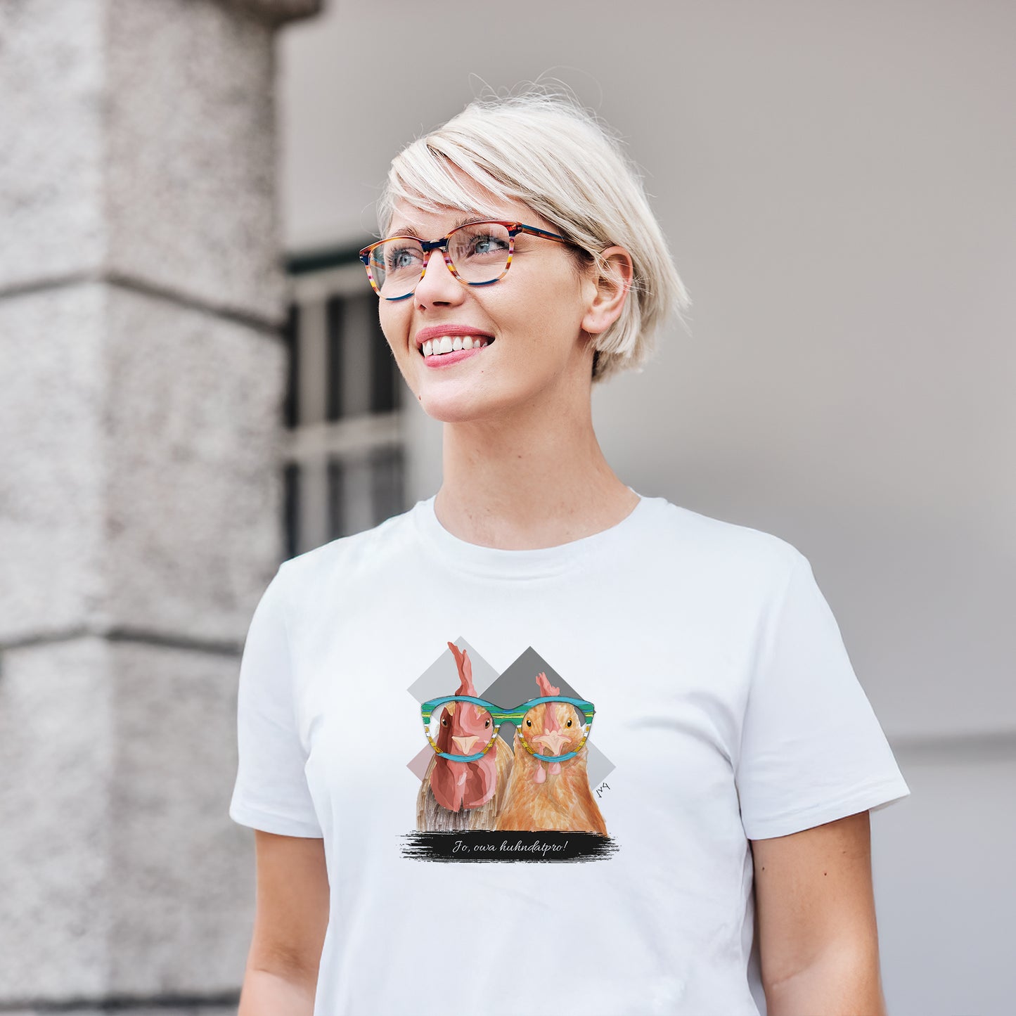 JvG T-Shirt Huhn "Jo, owa huhndatpro!"