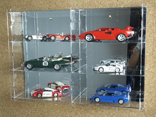 Vitrine für 6 Modellautos
