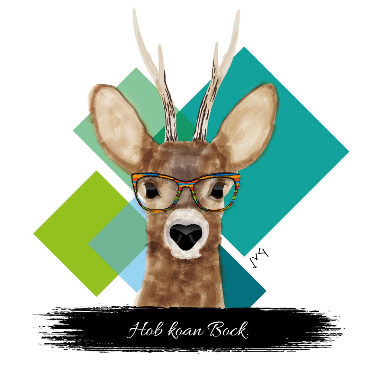 JvG T-Shirt Bock "Hob koan Bock."